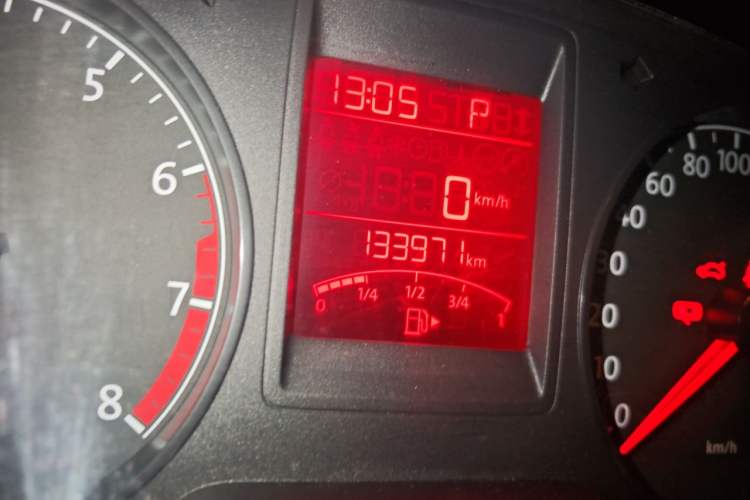 Used Volkswagen Jetta 2013 1.6L Automatic Comfort Model Odometer Close Up