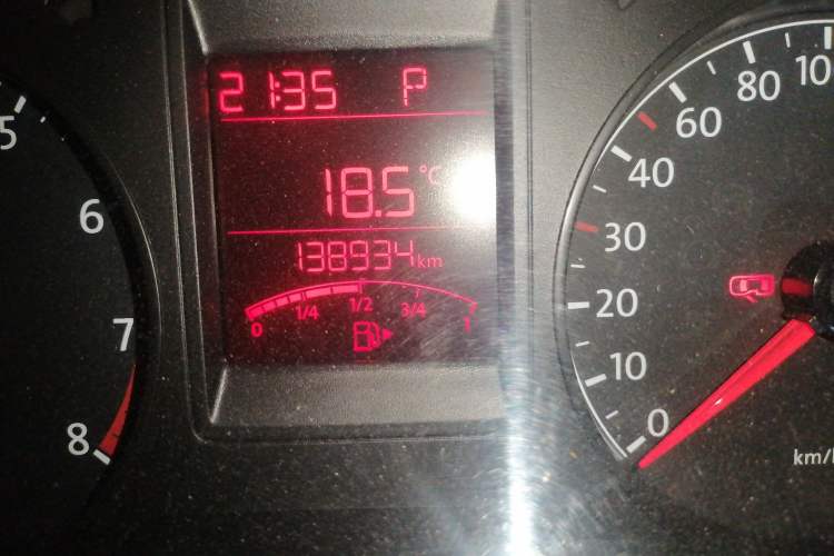 Used Volkswagen Jetta 2013 1.6L Automatic Comfort Model Odometer Close Up