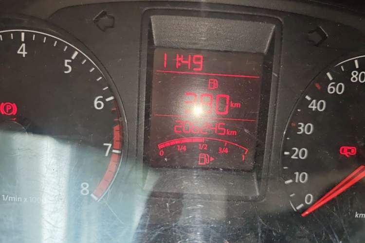 Used Volkswagen Jetta 2013 1.6L Manual Comfort Model Odometer Close Up