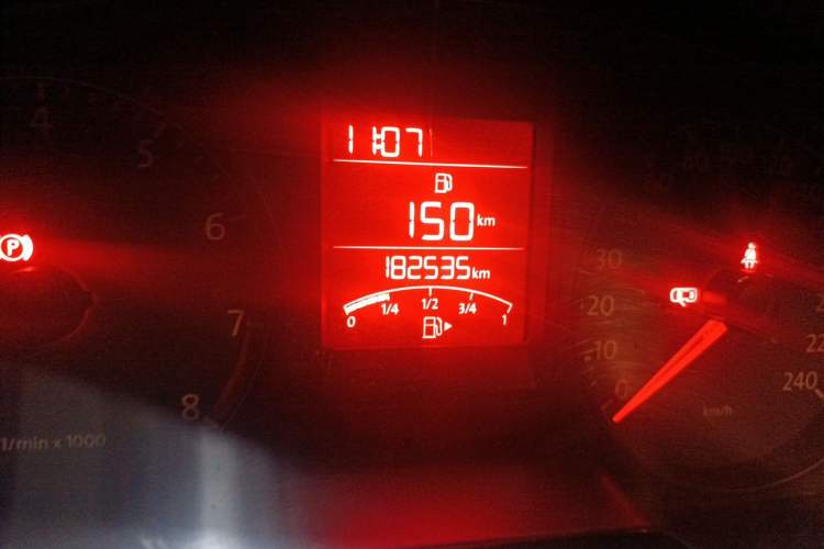 Used Volkswagen Jetta 2013 1.6L Manual Comfort Model Odometer Close Up