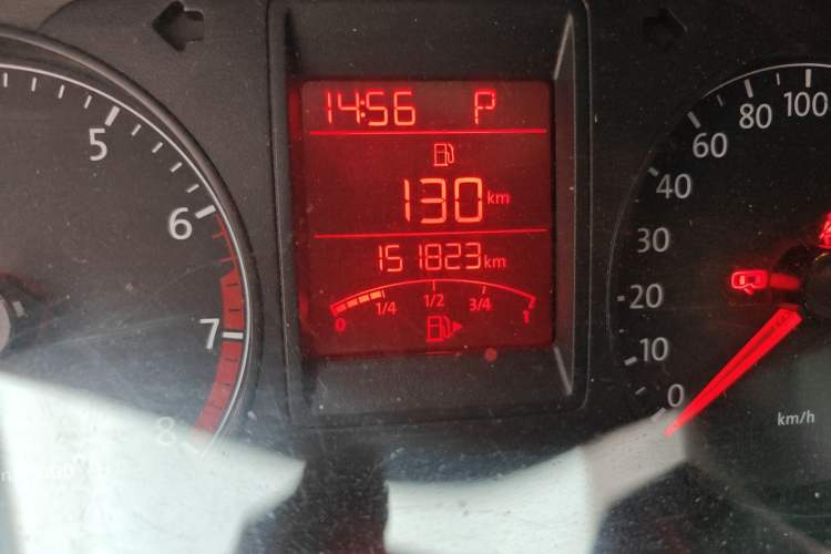 Used Volkswagen Jetta 2013 1.6L Automatic Comfort Model Odometer Close Up