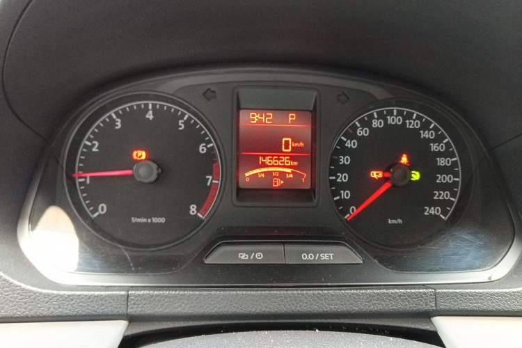 Used Volkswagen Jetta 2013 1.6L Automatic Comfort Model Odometer Close Up
