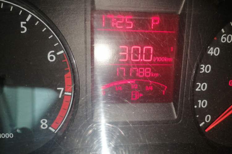 Used Volkswagen Jetta 2013 1.6L Automatic Comfort Model Odometer Close Up