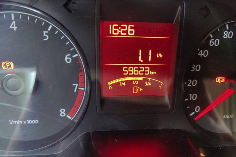Used Volkswagen Jetta 2013 1.6L Manual Comfort Model Odometer Close Up