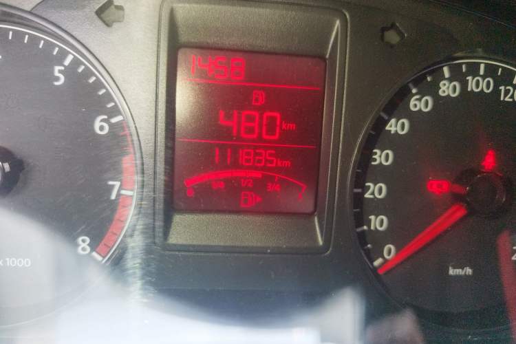 Used Volkswagen Jetta 2013 1.6L Manual Comfort Model Odometer Close Up