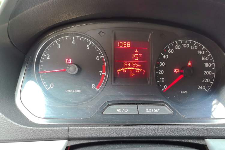 Used Volkswagen Jetta 2013 1.6L Manual Comfort Model Odometer Close Up