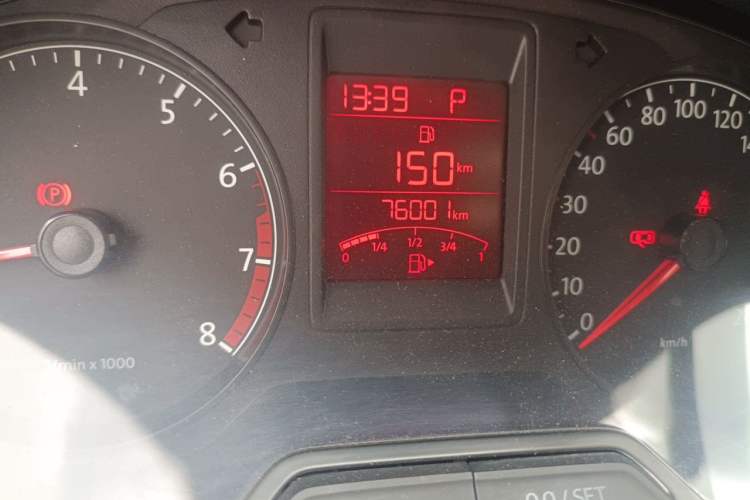 Used Volkswagen Jetta 2013 1.6L Automatic Comfort Model Odometer Close Up