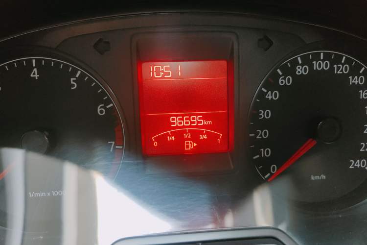 Used Volkswagen Jetta 2015 1.6L Automatic Comfort Model Odometer Close Up