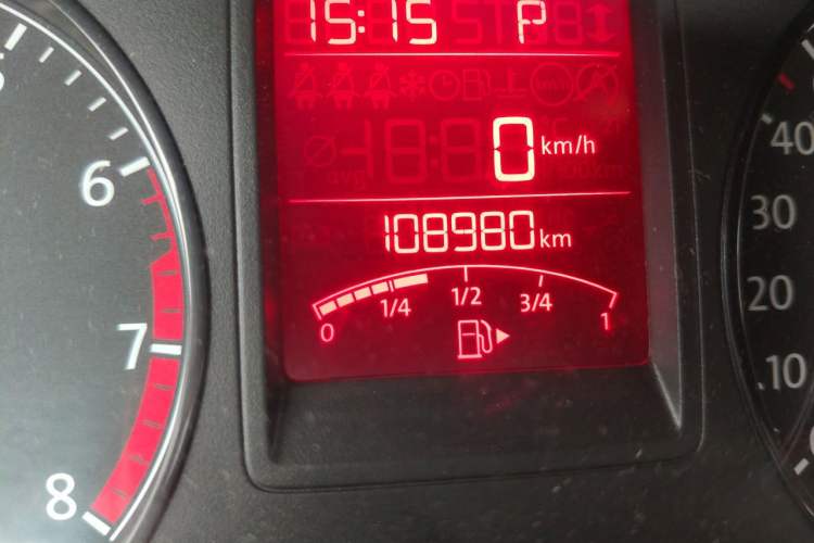 Used Volkswagen Jetta 2015 1.6L Automatic Comfort Model Odometer Close Up