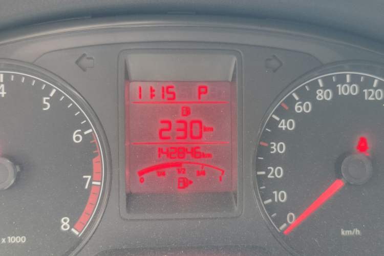 Used Volkswagen Jetta 2015 1.6L Automatic Comfort Model Odometer Close Up