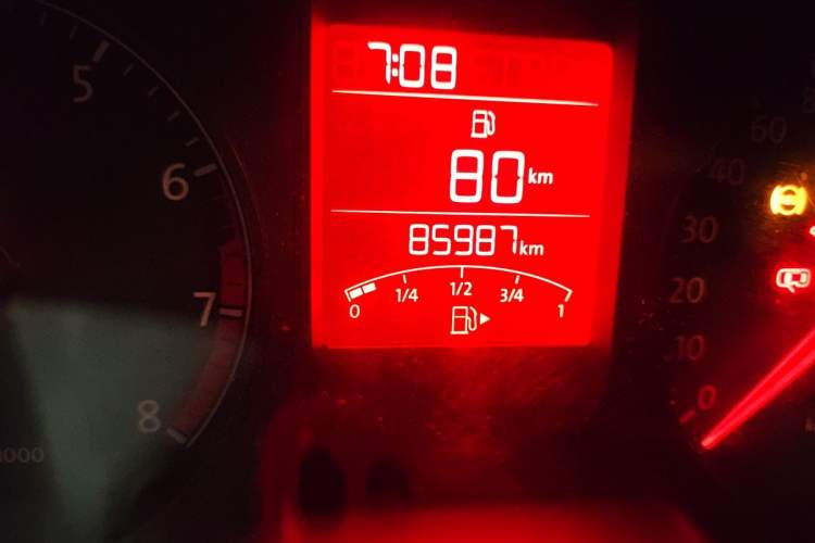 Used Volkswagen Jetta 2015 1.4L Manual Comfort Model Odometer Close Up