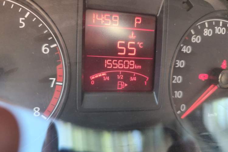 Used Volkswagen Jetta 2015 1.6L Automatic Comfort Model Odometer Close Up