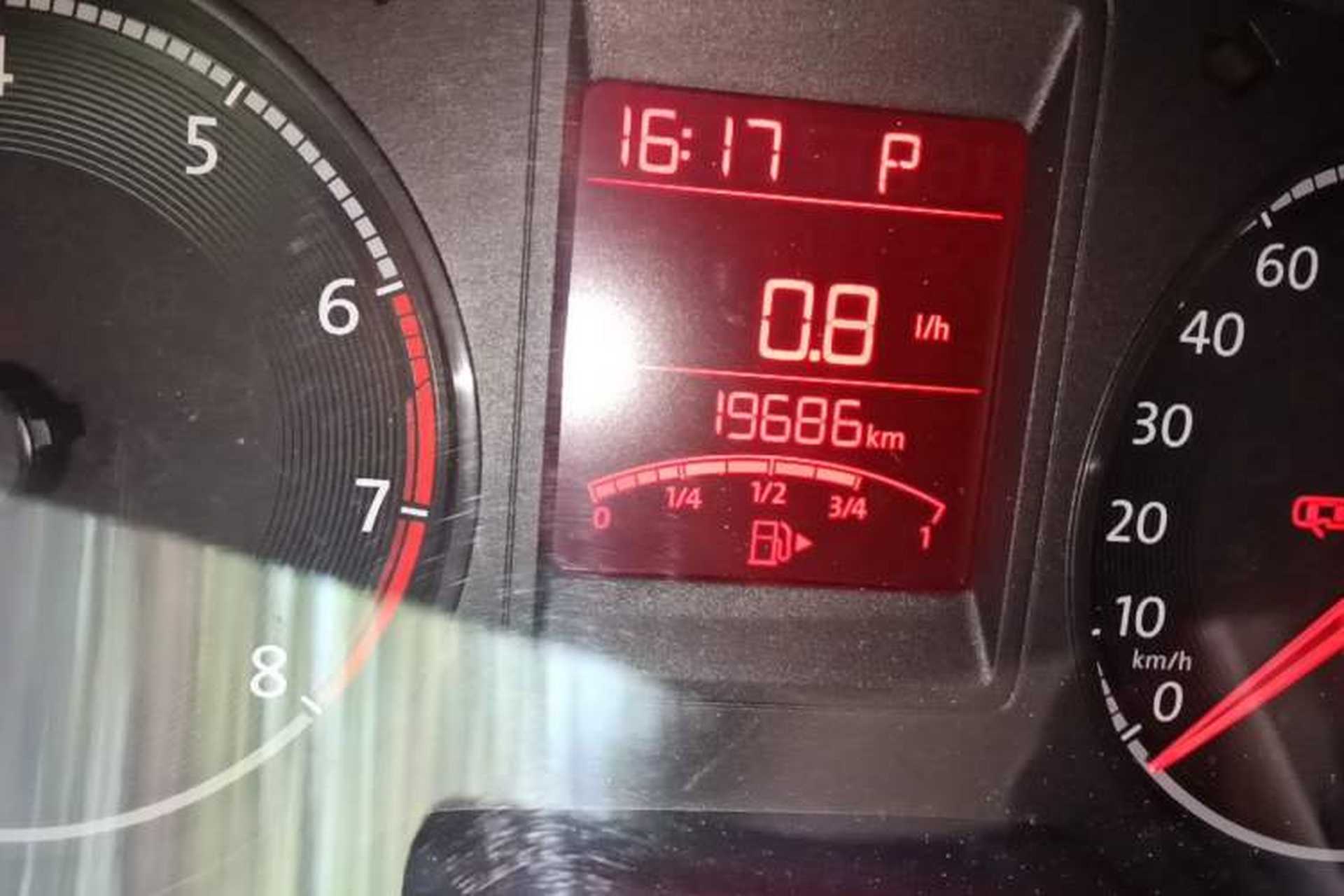 Used Volkswagen Jetta 2017 1.5L Automatic Comfort Model Odometer Close Up