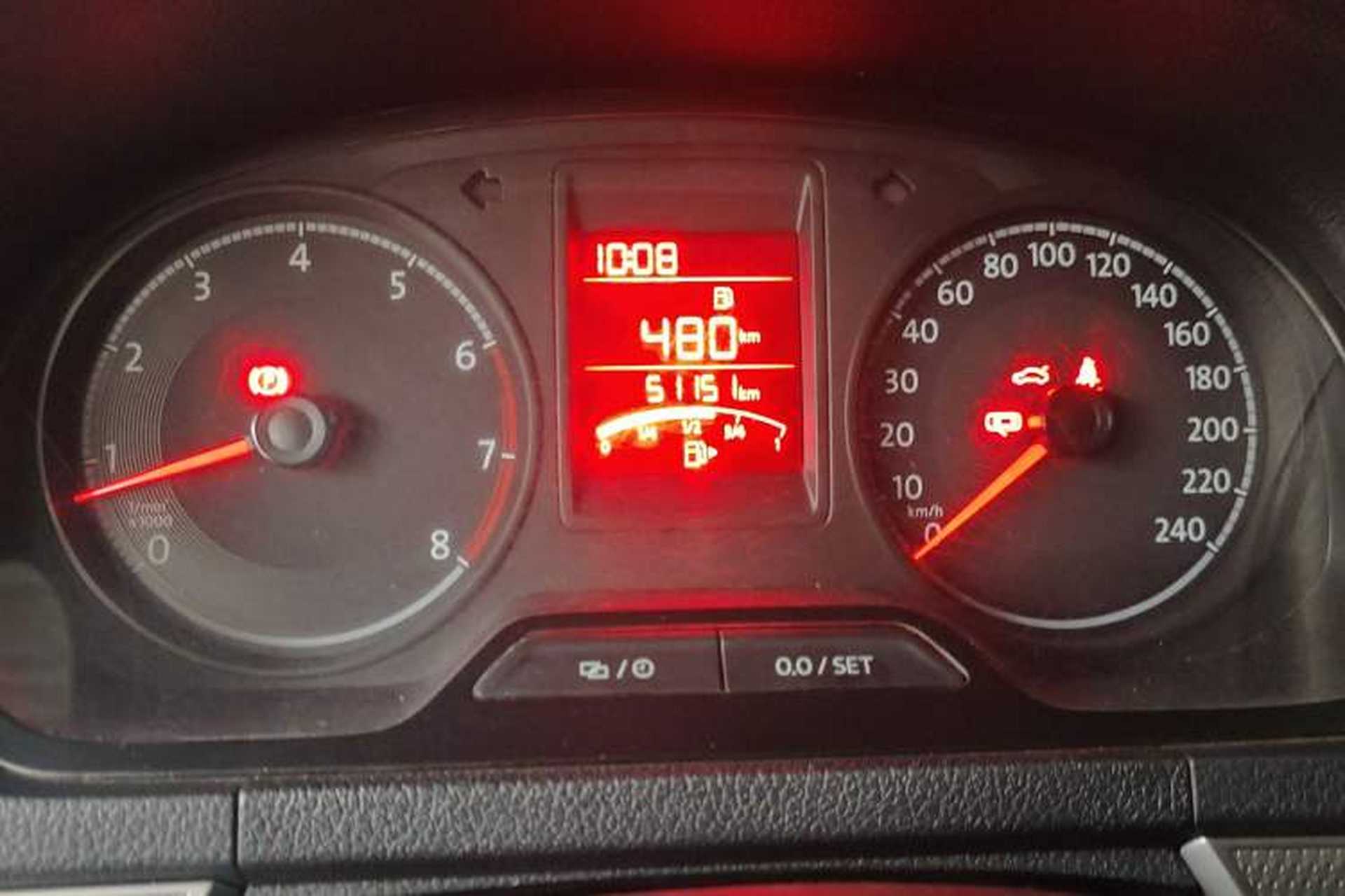 Used Volkswagen Jetta 2017 1.4L Manual Comfort Model Odometer Close Up
