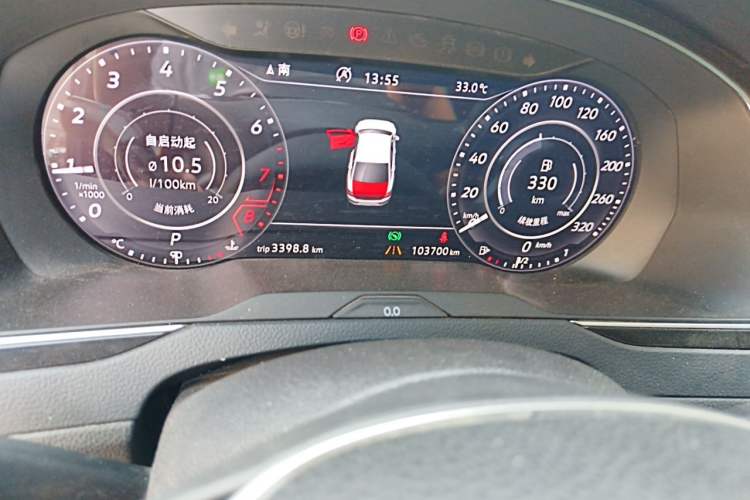 Used Volkswagen Magotan 2018 380TSI DSG Prestige Model Odometer Close Up