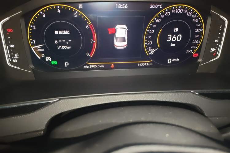 Used Volkswagen Magotan 2020 330TSI DSG Luxury Edition Odometer Close Up