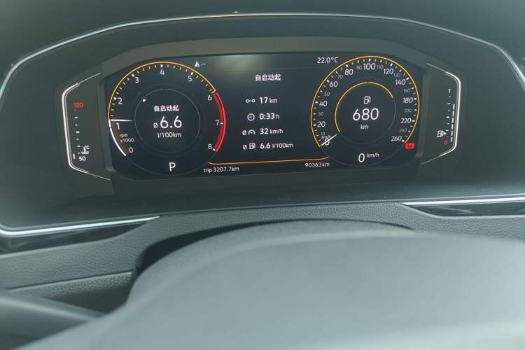 Used Volkswagen Magotan 2020 330TSI DSG Luxury Edition Odometer Close Up