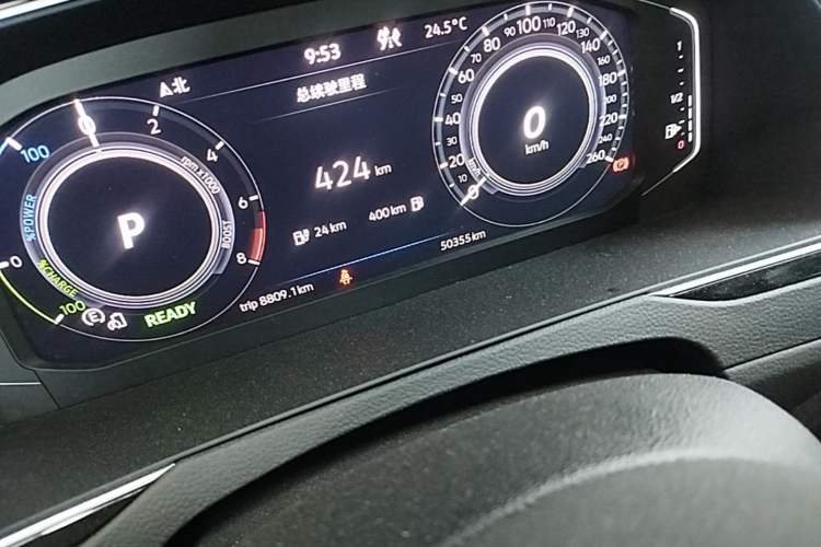 Used Volkswagen Magotan GTE Plug-in Hybrid 2022 GTE Luxury Model Odometer Close Up