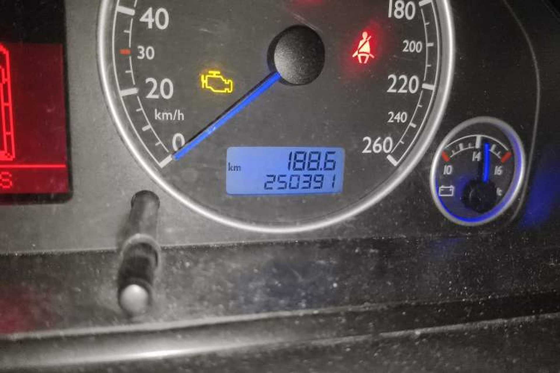 Used Volkswagen Multivan 2008 3.2L Odometer Close Up