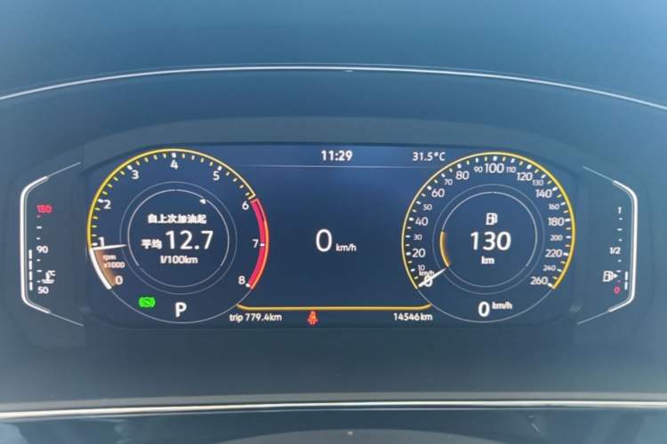 Used Volkswagen Passat 2026 Model, Outstanding 380TSI Xingkong Longteng Edition Odometer Close Up