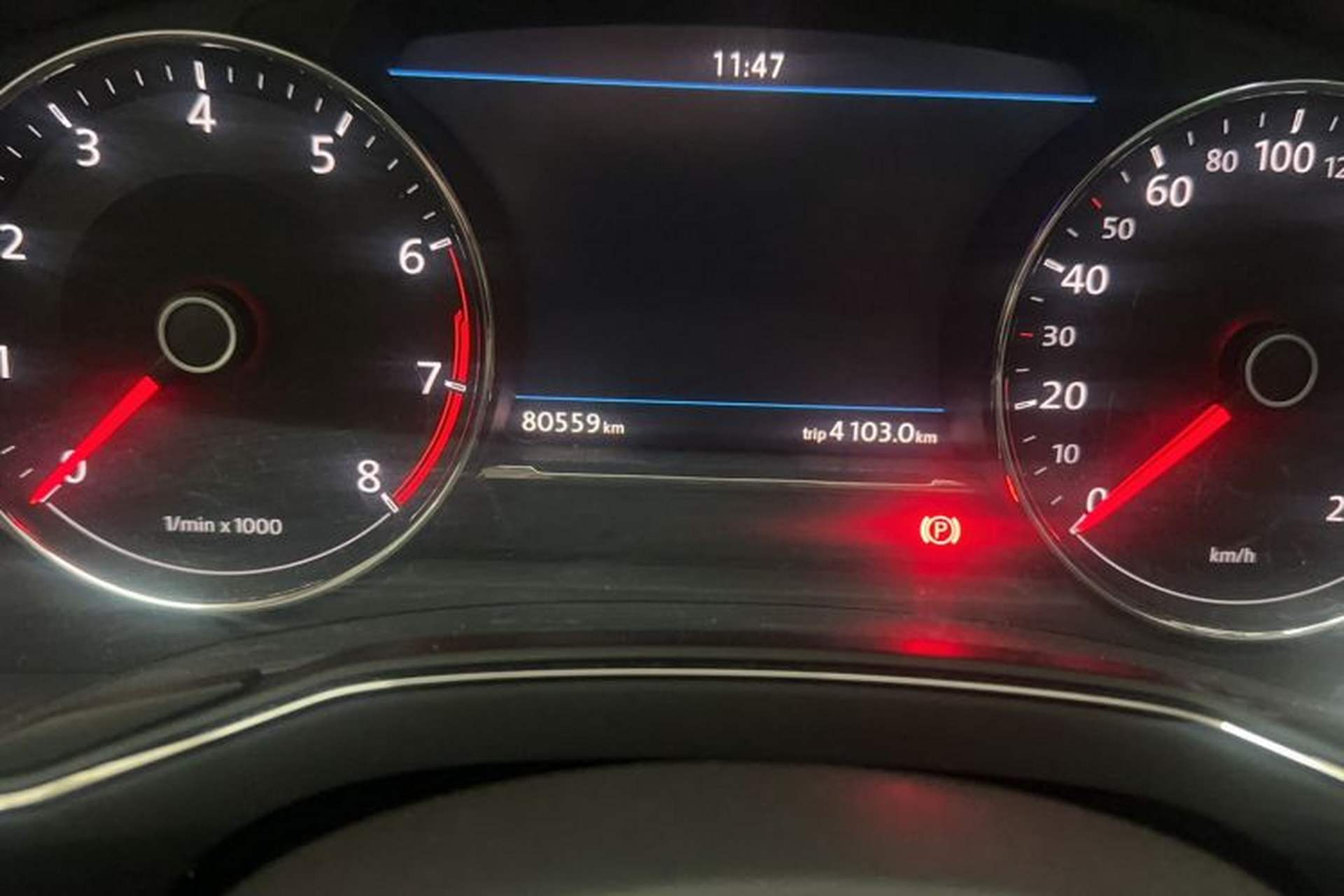 Used Volkswagen Phideon 2019 380TSI Two-Wheel Drive Business Edition China VI Standard Odometer Close Up