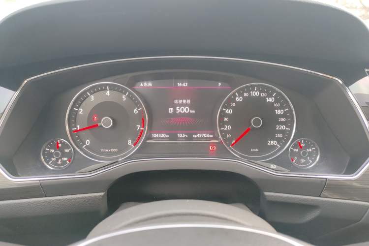 Used Volkswagen Phideon 2019 380TSI Two-Wheel Drive Business Edition China VI Standard Instrument Cluster