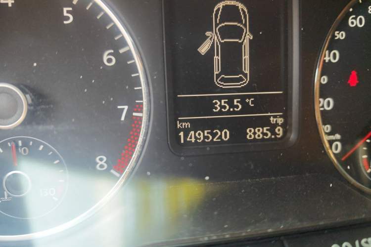 Used Volkswagen Polo 2012 1.4TSI GTI Odometer Close Up