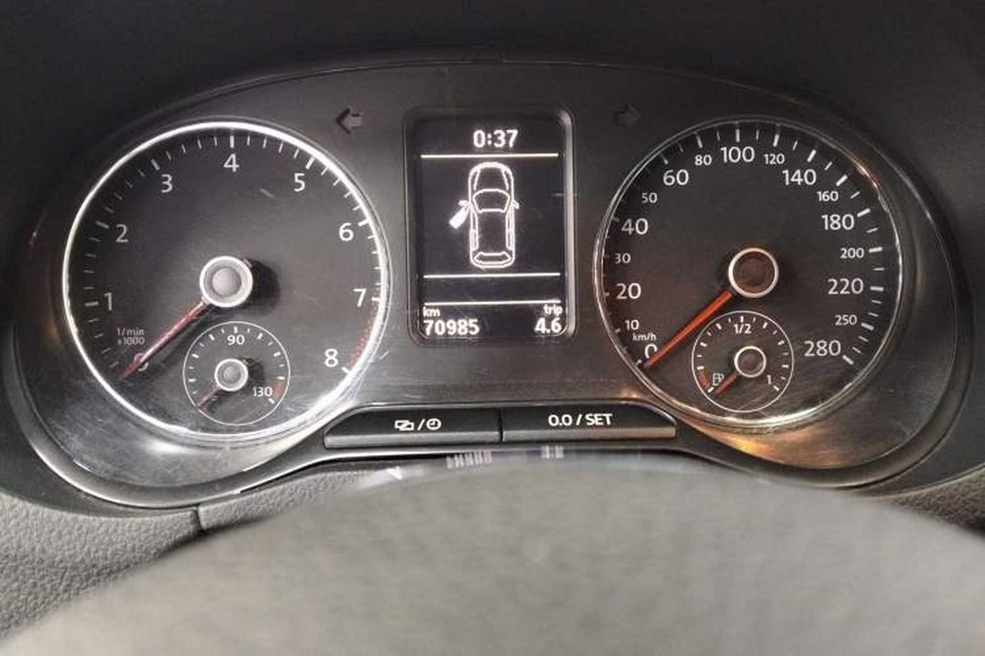 Used Volkswagen Polo 2012 1.4TSI GTI Odometer Close Up