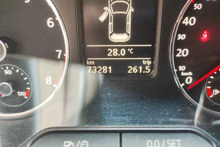 Used Volkswagen Polo 2012 1.4TSI GTI Odometer Close Up