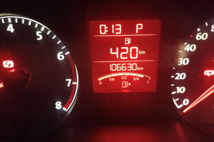 Used Volkswagen Polo 2012 1.6L Cross Polo Automatic Transmission Odometer Close Up