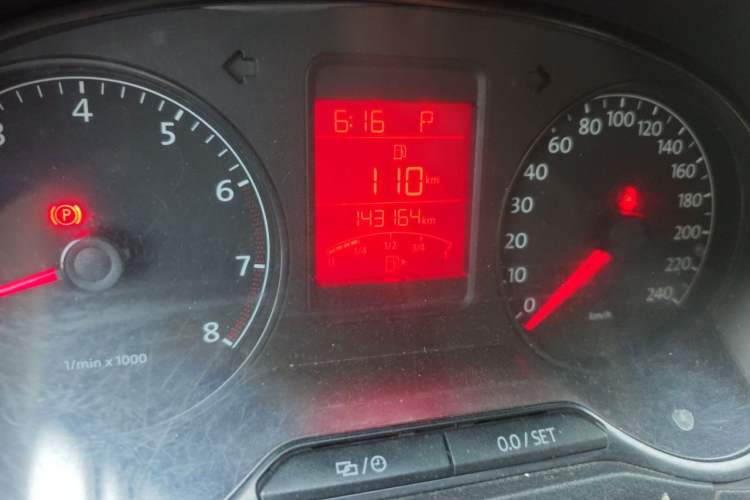 Used Volkswagen Polo 2013 1.4L Automatic Comfort Edition Odometer Close Up