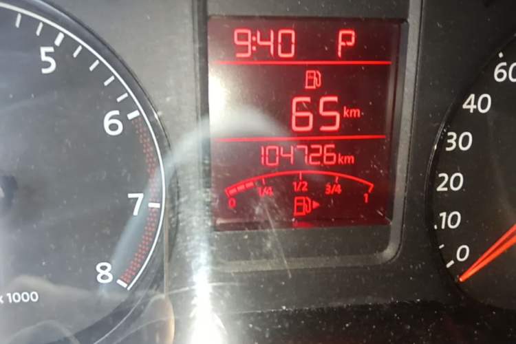 Used Volkswagen Polo 2013 1.6L Automatic Comfort Edition Odometer Close Up