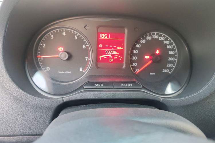 Used Volkswagen Polo 2013 1.6L Manual Comfort Edition Odometer Close Up