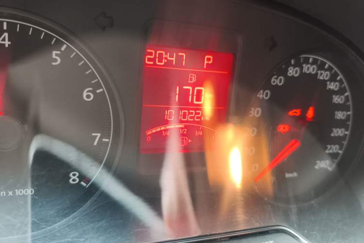 Used Volkswagen Polo 2013 1.4L Automatic Luxury Edition Odometer Close Up