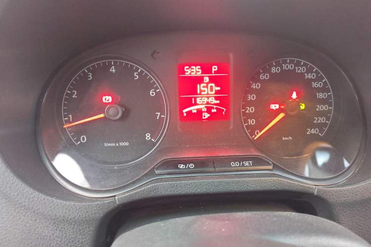 Used Volkswagen Polo 2013 1.4L Automatic Luxury Edition Odometer Close Up