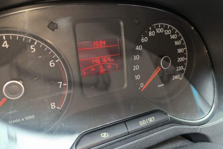 Used Volkswagen Polo 2013 1.6L Automatic Comfort Edition Odometer Close Up