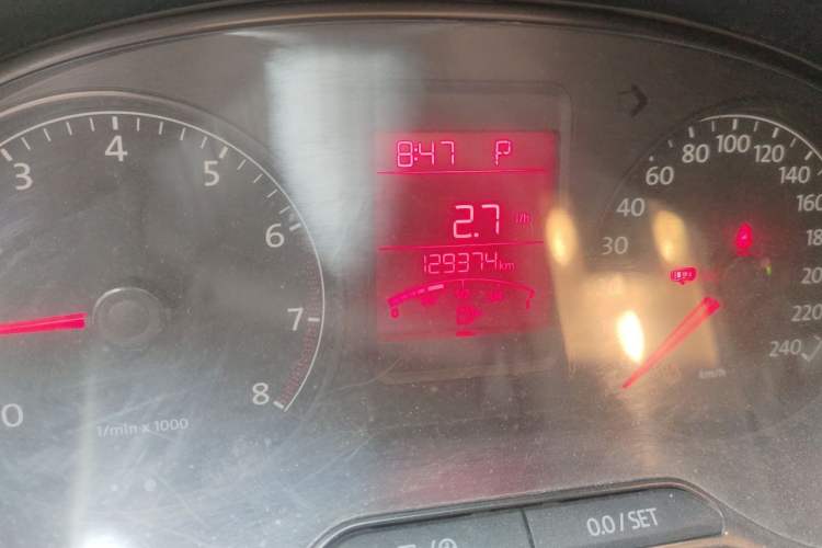 Used Volkswagen Polo 2013 1.4L Automatic Luxury Edition Odometer Close Up