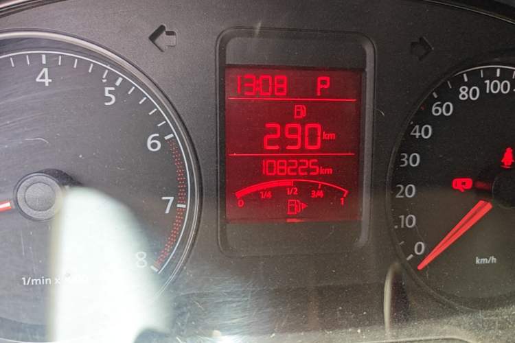 Used Volkswagen Polo 2013 1.6L Automatic Luxury Edition Odometer Close Up