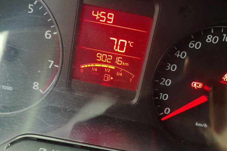 Used Volkswagen Polo 2013 1.4L Manual Comfort Edition Odometer Close Up