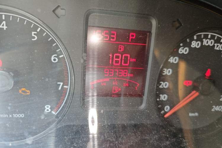 Used Volkswagen Polo 2013 1.6L Automatic Comfort Edition Odometer Close Up