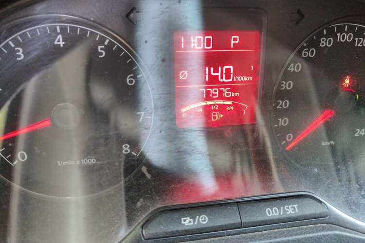 Used Volkswagen Polo 2013 1.4L Automatic Comfort Edition Odometer Close Up