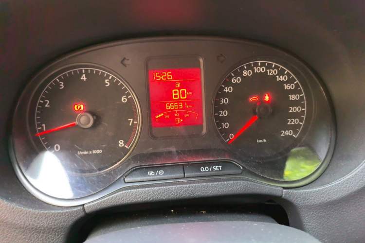 Used Volkswagen Polo 2013 1.6L Manual Comfort Edition Odometer Close Up