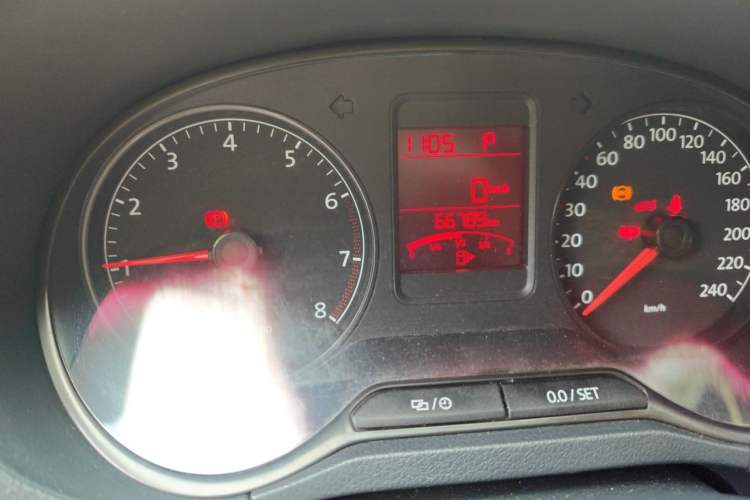 Used Volkswagen Polo 2013 1.4L Automatic Comfort Edition Odometer Close Up