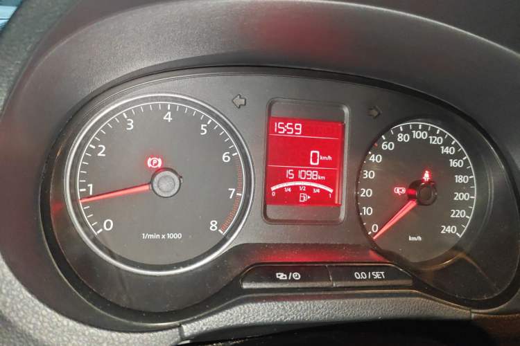 Used Volkswagen Polo 2013 1.4L Manual Comfort Edition Odometer Close Up