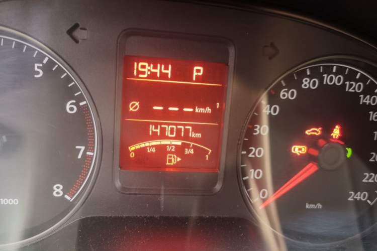 Used Volkswagen Polo 2013 1.4L Automatic Comfort Edition Odometer Close Up