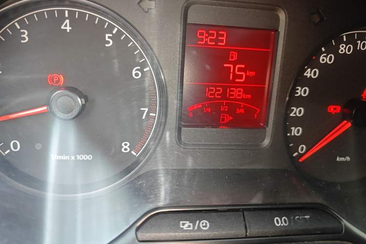 Used Volkswagen Polo 2013 1.4L Manual Comfort Edition Odometer Close Up