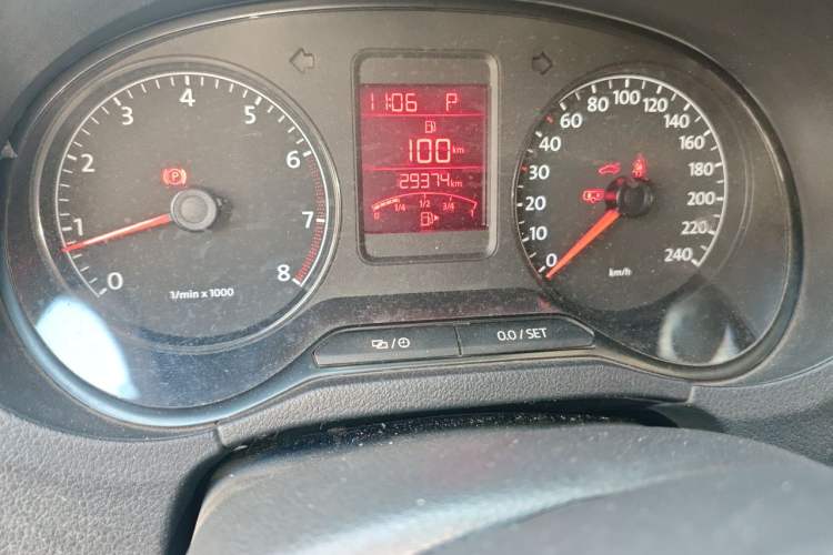 Used Volkswagen Polo 2013 1.4L Automatic Comfort Edition Odometer Close Up