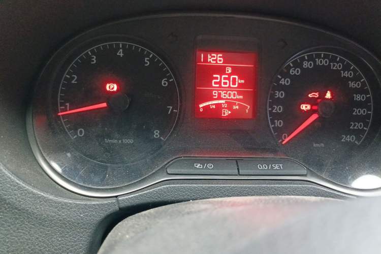Used Volkswagen Polo 2013 1.4L Manual Comfort Edition Odometer Close Up