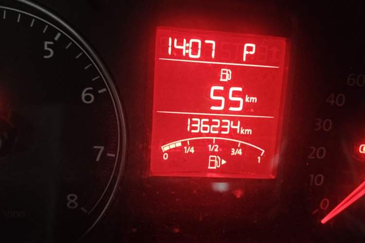Used Volkswagen Polo 2013 1.4L Automatic Comfort Edition Odometer Close Up