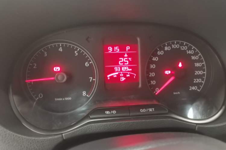 Used Volkswagen Polo 2013 1.4L Automatic Comfort Edition Odometer Close Up